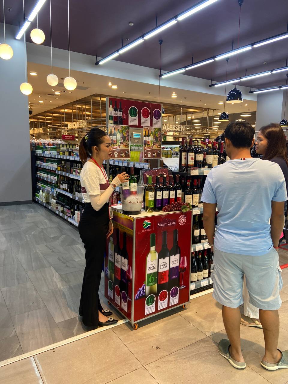 Mont Clair wine promotions and tastings at AEON Mall 2 event